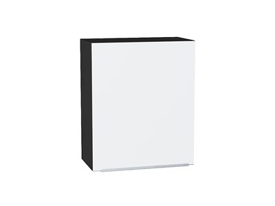 Шкаф верхний с 1-ой дверцей Фьюжн Graphite, Silky White, 720, 600 В*Ш*Г 716*600*320, фасад МДФ  Silky White, корпус  Graphite ms2510VVT_51968