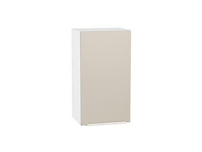Шкаф верхний с 1-ой дверцей Фьюжн Белый, Cream Silk, 720, 400 В*Ш*Г 716*400*320, фасад МДФ  Cream Silk, корпус  Белый ms2510VVT_71893