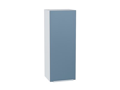 Шкаф верхний с 1-ой дверцей Фьюжн Белый, Silky Blue, 920, 350 В*Ш*Г 920*350*320, фасад МДФ  Silky Blue, корпус  Белый ms2510VVT_65109