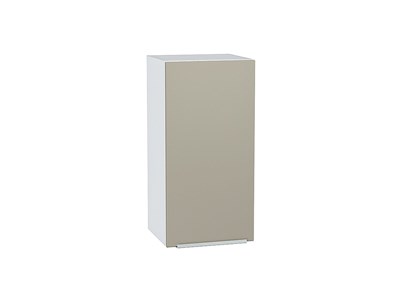 Шкаф верхний с 1-ой дверцей Фьюжн Белый, Silky Grey, 720, 350 В*Ш*Г 716*350*320, фасад МДФ  Silky Grey, корпус  Белый ms2510VVT_65096