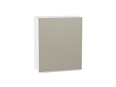 Шкаф верхний с 1-ой дверцей Фьюжн Белый, Silky Grey, 720, 600 В*Ш*Г 716*600*320, фасад МДФ  Silky Grey, корпус  Белый ms2510VVT_51977