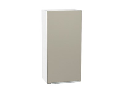 Шкаф верхний с 1-ой дверцей Фьюжн Белый, Silky Grey, 920, 400 В*Ш*Г 920*400*320, фасад МДФ  Silky Grey, корпус  Белый ms2510VVT_51979