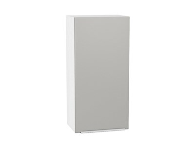 Шкаф верхний с 1-ой дверцей Фьюжн Белый, Silky Light Grey, 920, 450 В*Ш*Г 920*450*320, фасад МДФ  Silky Light Grey, корпус  Белый ms2510VVT_66583