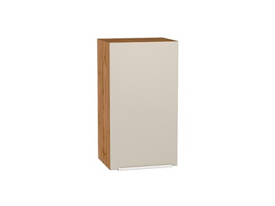 Шкаф верхний с 1-ой дверцей Фьюжн Дуб Вотан, Cream Silk, 720, 400 В*Ш*Г 716*400*320, фасад МДФ  Cream Silk, корпус  Дуб Вотан ms2510VVT_71913