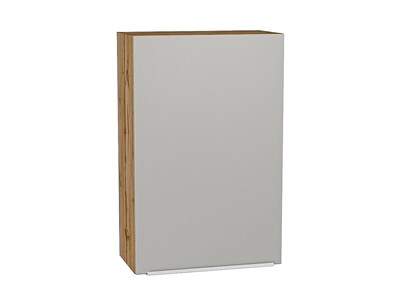 Шкаф верхний с 1-ой дверцей Фьюжн Дуб Вотан, Silky Light Grey, 920, 600 В*Ш*Г 920*600*320, фасад МДФ  Silky Light Grey, корпус  Дуб Вотан ms2510VVT_66597