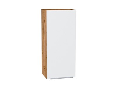 Шкаф верхний с 1-ой дверцей Фьюжн Дуб Вотан, Silky White, 920, 400 В*Ш*Г 920*400*320, фасад МДФ  Silky White, корпус  Дуб Вотан ms2510VVT_60745