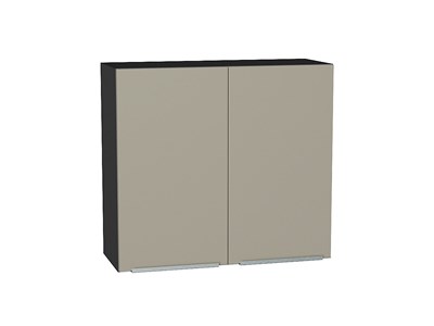 Шкаф верхний с 2-мя дверцами Фьюжн Graphite, Silky Grey, 720, 800 В*Ш*Г 716*800*320, фасад МДФ  Silky Grey, корпус  Graphite ms2510VVT_52052