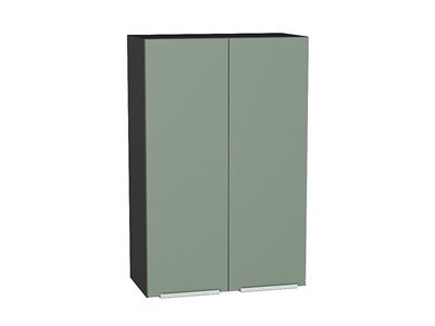 Шкаф верхний с 2-мя дверцами Фьюжн Graphite, Silky Mint, 920, 600 В*Ш*Г 920*600*320, фасад МДФ  Silky Mint, корпус  Graphite ms2510VVT_52059
