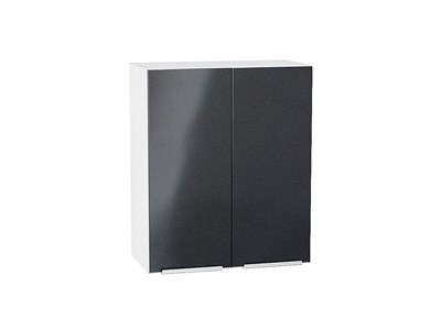 Шкаф верхний с 2-мя дверцами Фьюжн Белый, Anthracite, 720, 600 В*Ш*Г 716*600*320, фасад МДФ  Anthracite, корпус  Белый ms2510VVT_36771