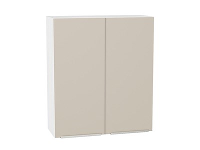 Шкаф верхний с 2-мя дверцами Фьюжн Белый, Cream Silk, 920, 800 В*Ш*Г 920*800*320, фасад МДФ  Cream Silk, корпус  Белый ms2510VVT_71906