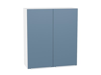 Шкаф верхний с 2-мя дверцами Фьюжн Белый, Silky Blue, 920, 800 В*Ш*Г 920*800*320, фасад МДФ  Silky Blue, корпус  Белый ms2510VVT_52063