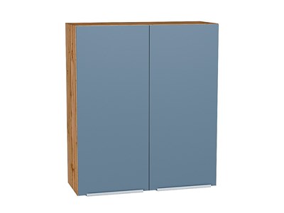 Шкаф верхний с 2-мя дверцами Фьюжн Дуб Вотан, Silky Blue, 920, 800 В*Ш*Г 920*800*320, фасад МДФ  Silky Blue, корпус  Дуб Вотан ms2510VVT_60828