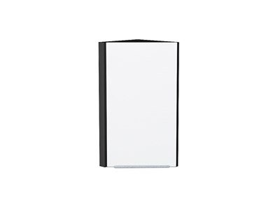 Шкаф верхний торцевой Фьюжн Graphite, Silky White, 720 В*Ш*Г 716*300*306, фасад МДФ  Silky White, корпус  Graphite ms2510VVT_52068