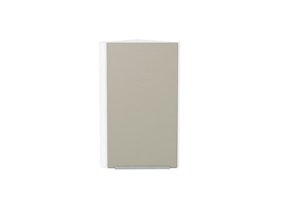 Шкаф верхний торцевой Фьюжн Белый, Silky Grey, 720 В*Ш*Г 716*300*306, фасад МДФ  Silky Grey, корпус  Белый ms2510VVT_52069