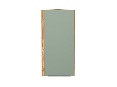 Шкаф верхний торцевой Фьюжн Дуб Вотан, Silky Mint, 920 В*Ш*Г 920*300*306, фасад МДФ  Silky Mint, корпус  Дуб Вотан ms2510VVT_60841