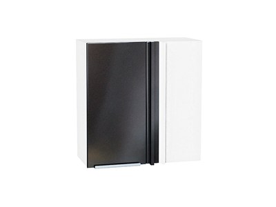 Шкаф верхний прямой угловой Фьюжн Белый, Anthracite, 720 В*Ш*Г 716*700*345, фасад МДФ  Anthracite, корпус  Белый ms2510VVT_60156