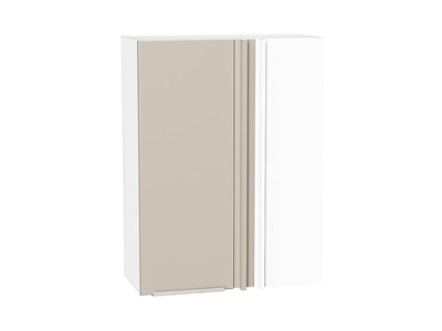 Шкаф верхний прямой угловой Фьюжн Белый, Cream Silk, 920 В*Ш*Г 920*700*345, фасад МДФ  Cream Silk, корпус  Белый ms2510VVT_71886