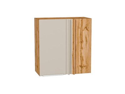 Шкаф верхний прямой угловой Фьюжн Дуб Вотан, Cream Silk, 720 В*Ш*Г 716*700*345, фасад МДФ  Cream Silk, корпус  Дуб Вотан ms2510VVT_71887
