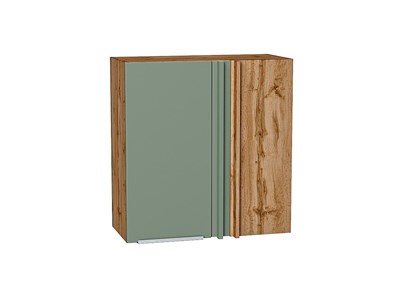Шкаф верхний прямой угловой Фьюжн Дуб Вотан, Silky Mint, 720 В*Ш*Г 716*700*345, фасад МДФ  Silky Mint, корпус  Дуб Вотан ms2510VVT_60686