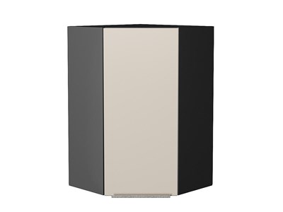 Шкаф верхний угловой Фьюжн Graphite, Cream Silk, 920 В*Ш*Г 920*600*600, фасад МДФ  Cream Silk, корпус  Graphite ms2510VVT_71950