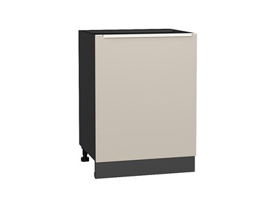 Шкаф нижний с 1-ой дверцей Фьюжн Graphite, Cream Silk, 600 В*Ш*Г 816*600*480, фасад МДФ  Cream Silk, корпус  Graphite ms2510VVT_72002