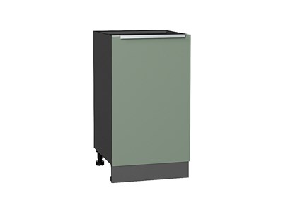 Шкаф нижний с 1-ой дверцей Фьюжн Graphite, Silky Mint, 450 В*Ш*Г 816*450*480, фасад МДФ  Silky Mint, корпус  Graphite ms2510VVT_52179
