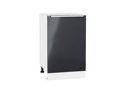 Шкаф нижний с 1-ой дверцей Фьюжн Белый, Anthracite, 500 В*Ш*Г 816*500*480, фасад МДФ  Anthracite, корпус  Белый ms2510VVT_39732