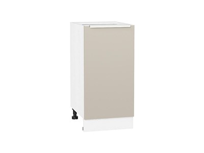 Шкаф нижний с 1-ой дверцей Фьюжн Белый, Cream Silk, 400 В*Ш*Г 816*400*480, фасад МДФ  Cream Silk, корпус  Белый ms2510VVT_71981