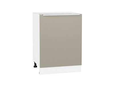Шкаф нижний с 1-ой дверцей Фьюжн Белый, Silky Grey, 600 В*Ш*Г 816*600*480, фасад МДФ  Silky Grey, корпус  Белый ms2510VVT_52169