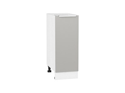 Шкаф нижний с 1-ой дверцей Фьюжн Белый, Silky Light Grey, 300 В*Ш*Г 816*300*480, фасад МДФ  Silky Light Grey, корпус  Белый ms2510VVT_66655