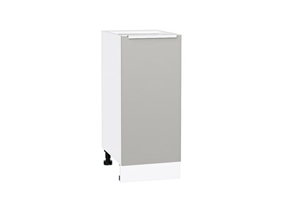 Шкаф нижний с 1-ой дверцей Фьюжн Белый, Silky Light Grey, 350 В*Ш*Г 816*350*480, фасад МДФ  Silky Light Grey, корпус  Белый ms2510VVT_66656
