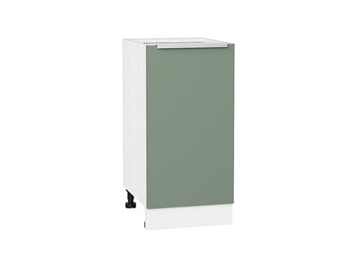 Шкаф нижний с 1-ой дверцей Фьюжн Белый, Silky Mint, 400 В*Ш*Г 816*400*480, фасад МДФ  Silky Mint, корпус  Белый ms2510VVT_52174