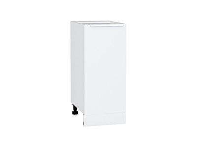 Шкаф нижний с 1-ой дверцей Фьюжн Белый, Silky White, 350 В*Ш*Г 816*350*480, фасад МДФ  Silky White, корпус  Белый ms2510VVT_65126