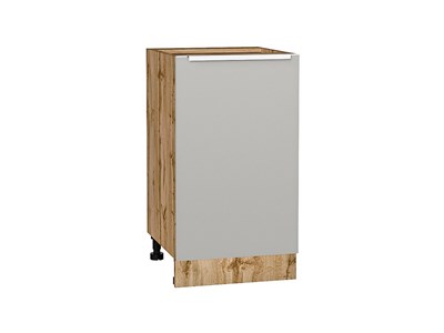 Шкаф нижний с 1-ой дверцей Фьюжн Дуб Вотан, Silky Light Grey, 450 В*Ш*Г 816*450*480, фасад МДФ  Silky Light Grey, корпус  Дуб Вотан ms2510VVT_66665