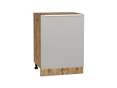 Шкаф нижний с 1-ой дверцей Фьюжн Дуб Вотан, Silky Light Grey, 600 В*Ш*Г 816*600*480, фасад МДФ  Silky Light Grey, корпус  Дуб Вотан ms2510VVT_66667