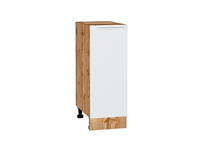 Шкаф нижний с 1-ой дверцей Фьюжн Дуб Вотан, Silky White, 300 В*Ш*Г 816*300*480, фасад МДФ  Silky White, корпус  Дуб Вотан ms2510VVT_60958