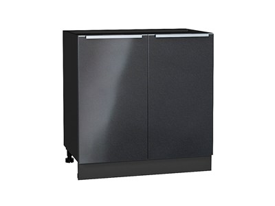 Шкаф нижний с 2-мя дверцами Фьюжн Graphite, Anthracite, 800 В*Ш*Г 816*800*480, фасад МДФ  Anthracite, корпус  Graphite ms2510VVT_36853