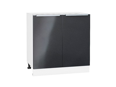 Шкаф нижний с 2-мя дверцами Фьюжн Белый, Anthracite, 800 В*Ш*Г 816*800*480, фасад МДФ  Anthracite, корпус  Белый ms2510VVT_36852