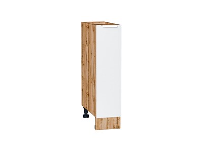 Шкаф нижний бутылочница Фьюжн Дуб Вотан, Silky White, 200 В*Ш*Г 816*200*480, фасад МДФ  Silky White, корпус  Дуб Вотан ms2510VVT_60917