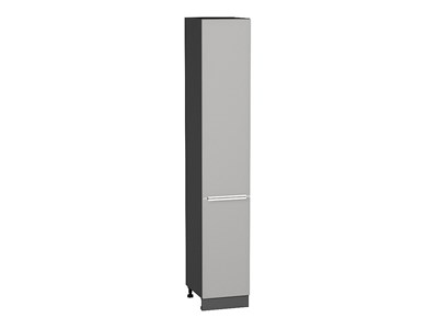Шкаф пенал с 2-мя дверцами Фьюжн Graphite, Silky Light Grey, 2340, 400 В*Ш*Г 2336*400*576, фасад МДФ  Silky Light Grey, корпус  Graphite ms2510VVT_66732