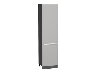 Шкаф пенал с 2-мя дверцами Фьюжн Graphite, Silky Light Grey, 2340, 600 В*Ш*Г 2336*600*576, фасад МДФ  Silky Light Grey, корпус  Graphite ms2510VVT_66733