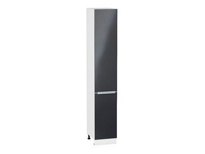 Шкаф пенал с 2-мя дверцами Фьюжн Белый, Anthracite, 2340, 400 В*Ш*Г 2336*400*576, фасад МДФ  Anthracite, корпус  Белый ms2510VVT_45112