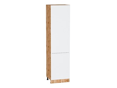Шкаф пенал с 2-мя дверцами Фьюжн Дуб Вотан, Silky White, 2340, 600 В*Ш*Г 2336*600*576, фасад МДФ  Silky White, корпус  Дуб Вотан ms2510VVT_60697