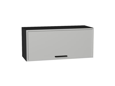Шкаф верхний горизонтальный Фрейм Graphite, Grey Silk, 360, 800 В*Ш*Г 358*800*324, фасад МДФ  Grey Silk, корпус  Graphite ms2510VVT_68894