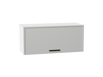 Шкаф верхний горизонтальный Фрейм Белый, Grey Silk, 360, 800 В*Ш*Г 358*800*324, фасад МДФ  Grey Silk, корпус  Белый ms2510VVT_68885