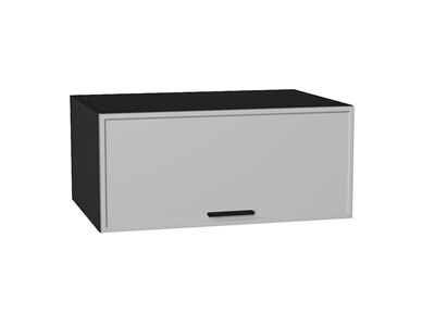 Шкаф верхний горизонтальный глубокий Фрейм Graphite, Grey Silk, 800 В*Ш*Г 358*800*580, фасад МДФ  Grey Silk, корпус  Graphite ms2510VVT_68879