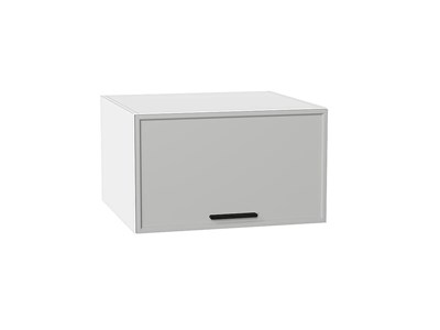 Шкаф верхний горизонтальный глубокий Фрейм Белый, Grey Silk, 600 В*Ш*Г 358*600*580, фасад МДФ  Grey Silk, корпус  Белый ms2510VVT_68866