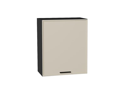 Шкаф верхний с 1-ой дверцей Фрейм Graphite, Cream Silk, 720, 600 В*Ш*Г 716*600*324, фасад МДФ  Cream Silk, корпус  Graphite ms2510VVT_69836