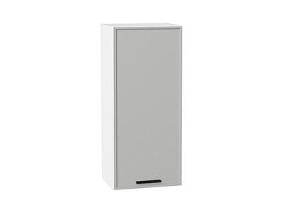 Шкаф верхний с 1-ой дверцей Фрейм Белый, Grey Silk, 920, 400 В*Ш*Г 920*400*324, фасад МДФ  Grey Silk, корпус  Белый ms2510VVT_68923