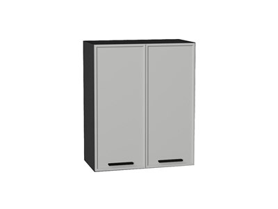 Шкаф верхний с 2-мя дверцами Фрейм Graphite, Grey Silk, 720, 600 В*Ш*Г 716*600*324, фасад МДФ  Grey Silk, корпус  Graphite ms2510VVT_68995